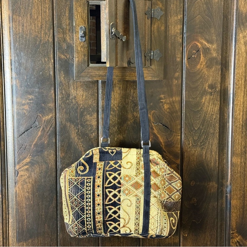 Erda Hand Made in Maine USA Tapestry Velvet Doctors Style Bag - Picture 2 of 11